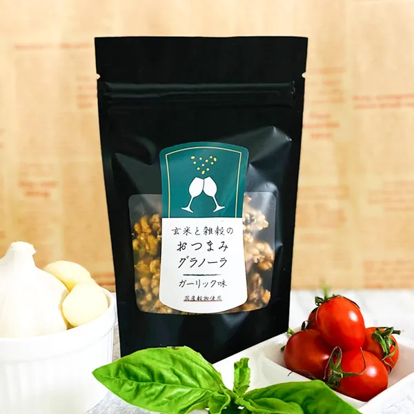 玄米と雑穀のおつまみグラノーラ_ガーリック味